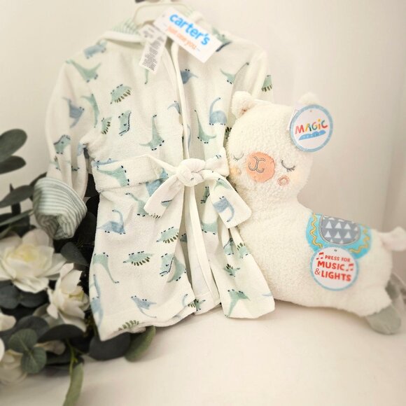 Carter's Other - Dinosaur Hooded Baby Bathrobe 0-9M Carters & Magic Years Musical Light up Llama